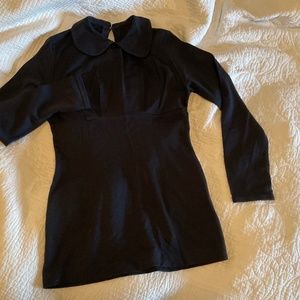 Comme does Garçons navy wool knit top